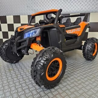 COCHECITO INFANTIL ELÉCTRICO 12 VOLTIOS CON RC, 1 PLAZA, NARANJA, 4 MOTORES  INDA290-c4k105